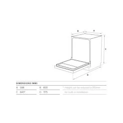 Omega ODWF6015BXCOM 60cm Freestanding Dishwasher Black Stainless Steel 7 Omega ODWF6015BXCOM 60cm Freestanding Dishwasher Black Stainless Steel -Bathroom Shop ODWF6015BXCOM Specs