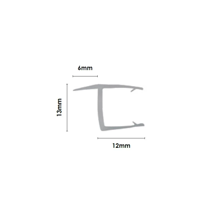 Glass Outlet PVC Hinge Gap Seal 2100mm To Suit 10mm Glass 3 Glass Outlet PVC Hinge Gap Seal 2100mm To Suit 10mm Glass