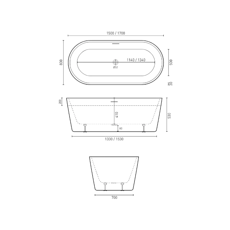 Decina Prezzo 1500 Freestanding Bath With Overflow 7 Decina Prezzo 1500 Freestanding Bath With Overflow - Image 5