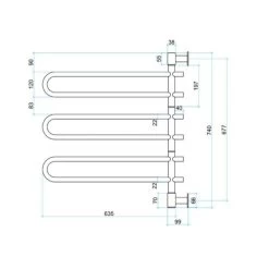Thermogroup Swivel Heated Towel Rail Round – W675 X H740mm 5 Thermogroup Swivel Heated Towel Rail Round – W675 X H740mm -Bathroom Shop Polished Stainless Steel SV43 Spec 600x600 1