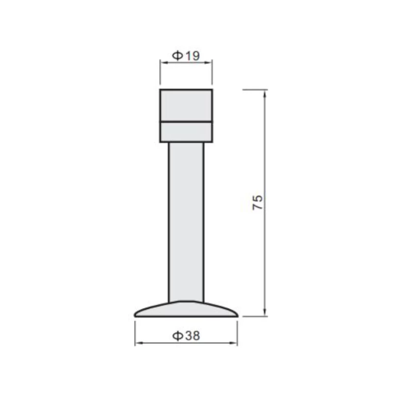 Trio Given Door Stop Satin Chrome 4 Trio Given Door Stop Satin Chrome - Image 2