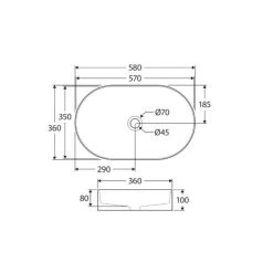 Fienza Eleanor Oval Above Counter Basin -Bathroom Shop RB464 Spec 600x600 1