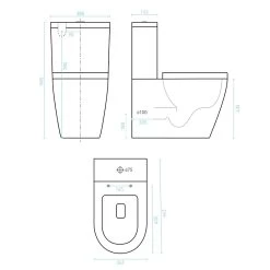 Decina Renee Ezi-Height Rimless Back To Wall Toilet Suite -Bathroom Shop RETSWFER Spec