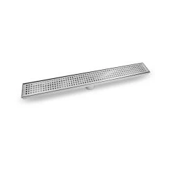 Radiant Linear Patterned Floor Grate 100x700mm + 90mm Outlet