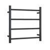 Thermogroup Matte Black Round Ladder Heated Towel Rail W550 X H550mm -Bathroom Shop SR25MB 600x600 1