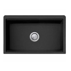 Oliveri Santorini Black Farmhouse Undermount Sink