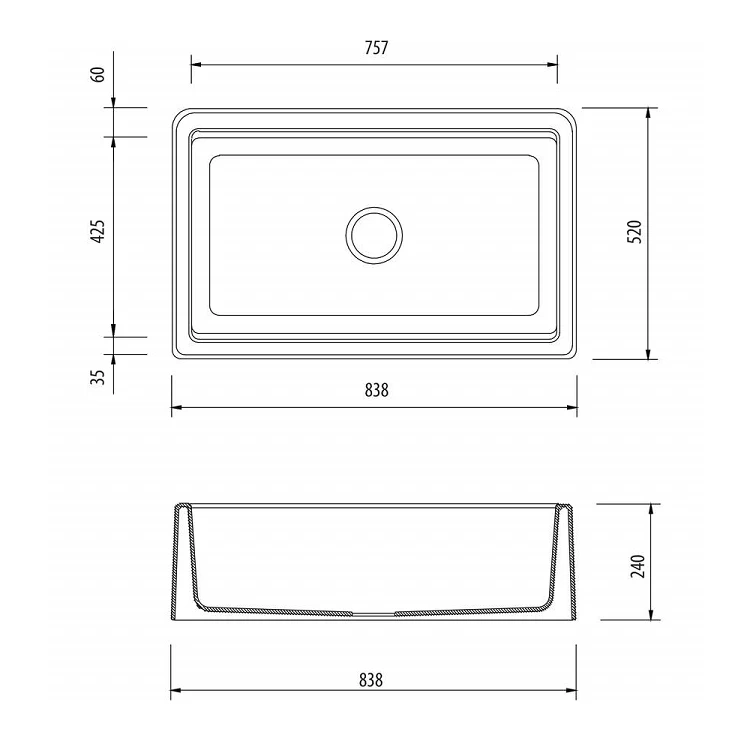 Oliveri Santorini Black Farmhouse Undermount Sink 4 Oliveri Santorini Black Farmhouse Undermount Sink - Image 2