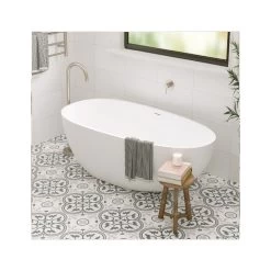 Fienza Bahama Matte White Stone Bath – 1500mm -Bathroom Shop ST03 1500 3
