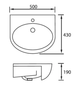Impressions Ashford Semi Recessed Basin White 4 Impressions Ashford Semi Recessed Basin White - Image 2