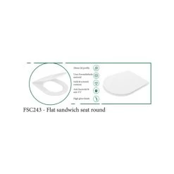 Best BM Chicago Rimless Toilet Suite With Slim Seat -Bathroom Shop T2125A R Seat