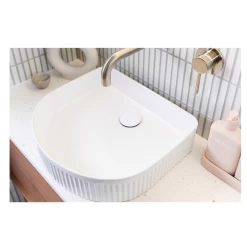 ADP Arch Fluted Above Counter Basin Matte White TOPCAFL4136MW