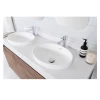 ADP Ozera Semi-Inset Basin Matte White Solid Surface -Bathroom Shop TOPSOZE5037WM