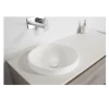 ADP Respect Semi-Inset Basin Gloss White Solid Surface TOPTRES400-G -Bathroom Shop TOPTRES400 G