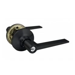 Trio Builderlock Entrance Lever Black WDL400BL