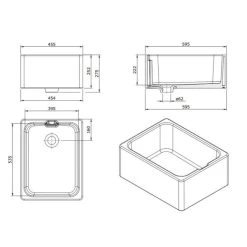 Turner Hastings Belfast 60 X 46 Fine Fireclay Butler Sink -Bathroom Shop Turner Hastings Belfast 60 x 46 Fine Fireclay Butler Sink 7400 Spec 600x600 1
