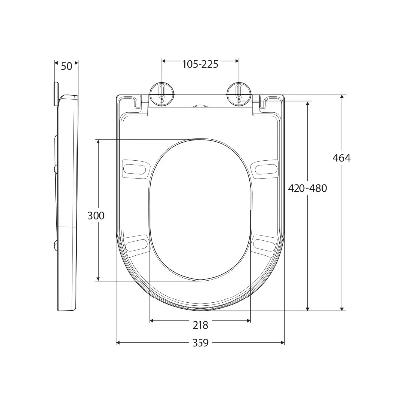 Fienza Universal Toilet Seat Gloss White 4 Fienza Universal Toilet Seat Gloss White - Image 2