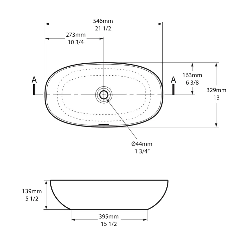 Victoria + Albert Barcelona 55 Above Counter Basin Gloss White 4 Victoria + Albert Barcelona 55 Above Counter Basin Gloss White - Image 2