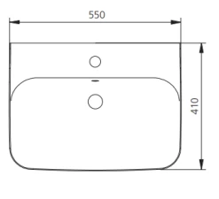 Oliveri Vienna Wall Hung Basin -Bathroom Shop VI7131B2