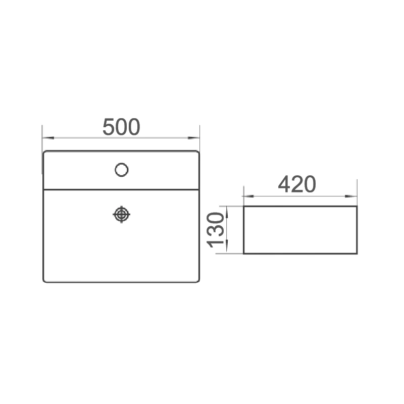 ECT Bravo 500 Above Counter Basin 4 ECT Bravo 500 Above Counter Basin - Image 2