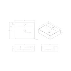 ADP Jack Above Counter Basin Matte White -Bathroom Shop adp jack above counter basin specs 1