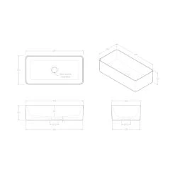 ADP Lisa Above Counter Matte White Ceramic Basin -Bathroom Shop adp lisa above counter white ceramic basin specs