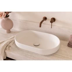 ADP Marilyn Above Counter Basin Matte White -Bathroom Shop adp marilyn above counter basin white lifestyle 1