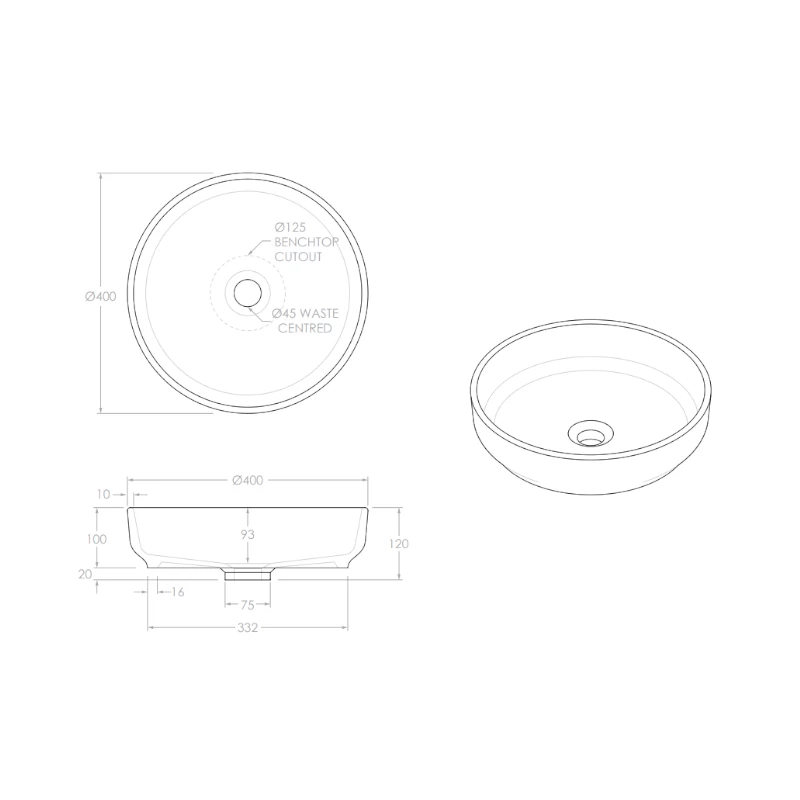 ADP Monroe Above Counter Basin Matte Forest 5 ADP Monroe Above Counter Basin Matte Forest - Image 3