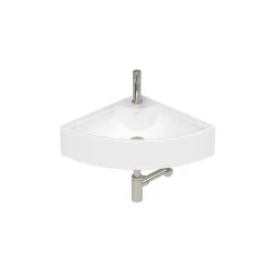 ADP Square Corner Wall Hung Basin Gloss White