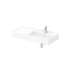 ADP Teorema 1000 Wall Hung Basin Right Offset With 1 Tap Hole