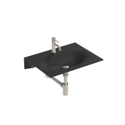 ADP Veil Wall Hung Basin Matte Black With 1 Tap Hole