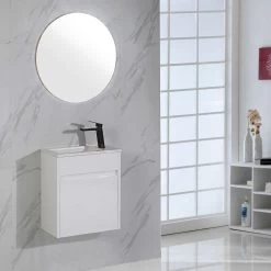 Aulic Brant Ensuite Wall Hung Vanity With Ceramic Top