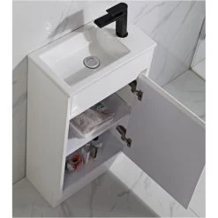 Aulic Brant Ensuite Floorstanding Vanity With Ceramic Top -Bathroom Shop aulic brant floorstanding vanity with ceramic top lifestyle 4