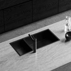 Oliveri Spectra 1 & 1/2 Bowl Sink Black -Bathroom Shop b35bk lifestyle