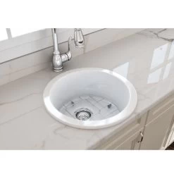 Turner Hastings Cuisine Round 47 Inset / Undermount Fine Fireclay Sink -Bathroom Shop cuisine round inset 600x600 1