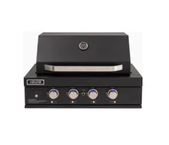 Euro Appliances 4 Burner Black Built In BBQ
