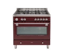 Euro Appliances ECSH900BG 90cm Dual Fuel Royal Chiantishire Burgundy