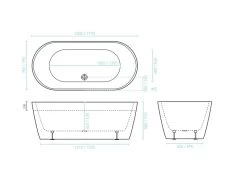 Decina Elinea White 1500 Freestanding Bath 7 Decina Elinea White 1500 Freestanding Bath -Bathroom Shop elinea 1500 white spec