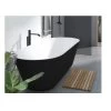 Decina Elinea Black 1500 Freestanding Bath -Bathroom Shop elinea black white freestanding bath