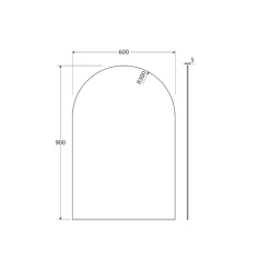 Fienza Arch Mirror 600 X 900mm Glue On -Bathroom Shop fienza arch mirror 600 x 900mm pem600a spec