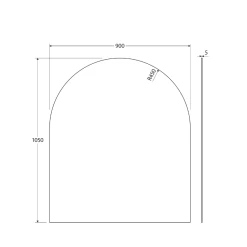 Fienza Arch Mirror 900 X 1050mm Glue On 7 Fienza Arch Mirror 900 X 1050mm Glue On -Bathroom Shop fienza arch mirror 900 x 1050mm pem900a spec