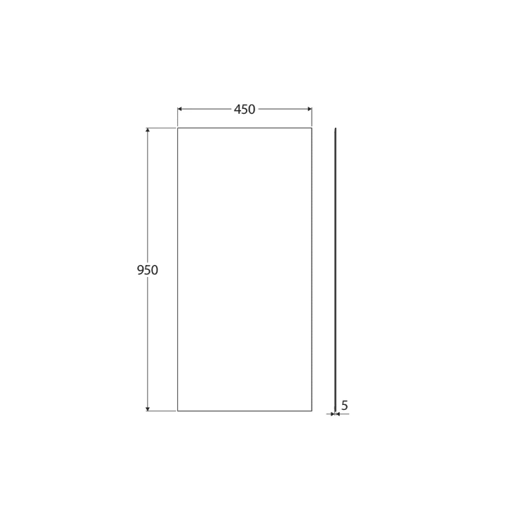 Fienza Pencil Edge Rectangular Glue On Mirror 450 X 950mm 5 Fienza Pencil Edge Rectangular Glue On Mirror 450 X 950mm - Image 3