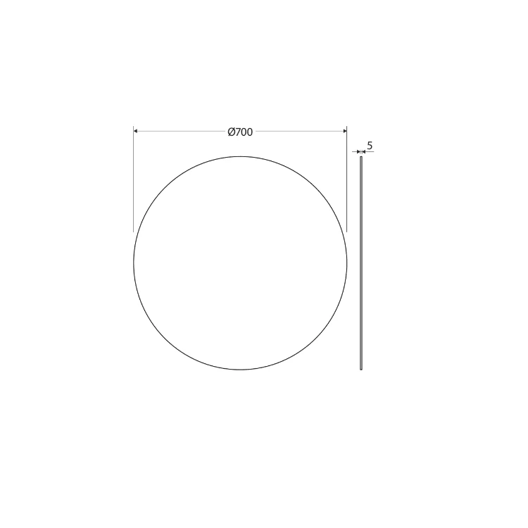 Fienza Round Mirror 700mm Glue On 5 Fienza Round Mirror 700mm Glue On - Image 3