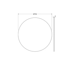 Fienza Round Mirror 750mm Glue On -Bathroom Shop fienza round mirror 750mm pem750r spec