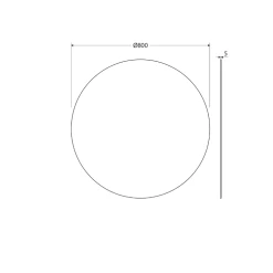 Fienza Round Mirror 900mm Glue On -Bathroom Shop fienza round mirror 800mm pem800r spec 1