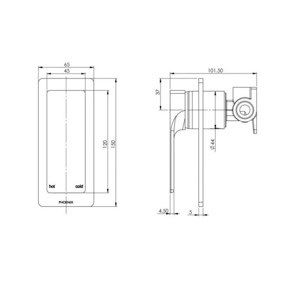 Phoenix Gloss Shower / Wall Mixer 4 Phoenix Gloss Shower / Wall Mixer - Image 2