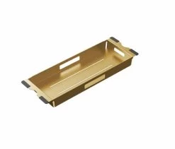 Fienza Hana 27L Double Kitchen Sink Kit PVD Rugged Brass -Bathroom Shop hana 27l double kitchen sink kit pvd rugged brass 4
