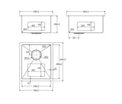 Fienza Hana 27L Single Kitchen Sink Kit -Bathroom Shop hana 27l single kitchen sink kit specs