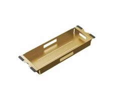 Fienza Hana 32L Single Kitchen Sink Kit PVD Rugged Brass -Bathroom Shop hana 32l single kitchen sink kit pvd rugged brass 4