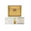 Fienza Hana 32L Single Kitchen Sink Kit PVD Rugged Brass -Bathroom Shop hana 32l single kitchen sink kit pvd rugged brass e1646088332896