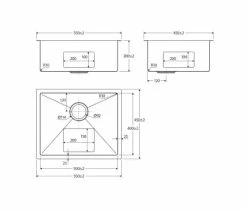 Fienza Hana 40L Single Kitchen Sink 9 Fienza Hana 40L Single Kitchen Sink -Bathroom Shop hana 40l single kitchen sink specs